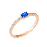 Anello Zanette Gioielli Donna in Oro rosa Zaffiro blu 0.35 Ct AN-4029-16-ZAFFIRO - AN-4029-16-ZAFFIRO
